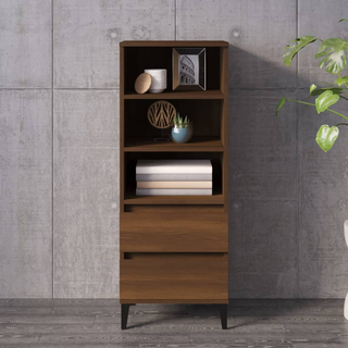 Highboard Brown Oak 40x36x110 cm Engineered Wood - Giant Lobelia