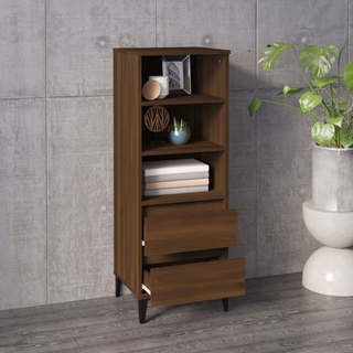 Highboard Brown Oak 40x36x110 cm Engineered Wood - Giant Lobelia