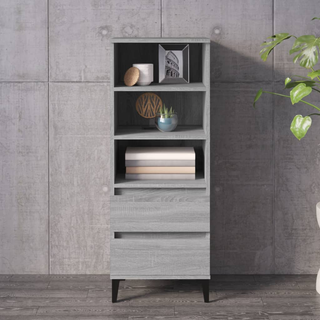 Highboard Grey Sonoma 40x36x110 cm Engineered Wood - Giant Lobelia