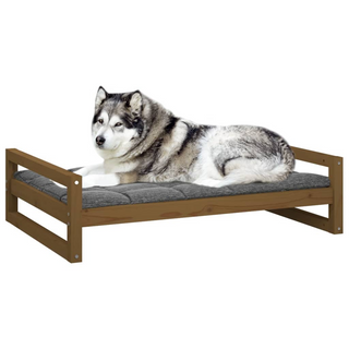 Dog Bed Honey Brown 105.5x75.5x28 cm Solid Pine Wood - Giant Lobelia