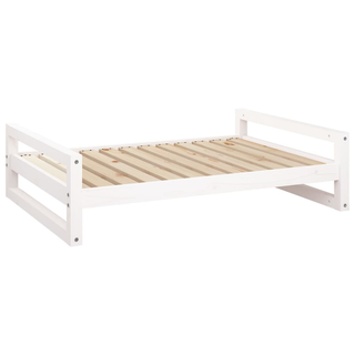 vidaXL Dog Bed White 105.5x75.5x28 cm Solid Pine Wood - Giant Lobelia