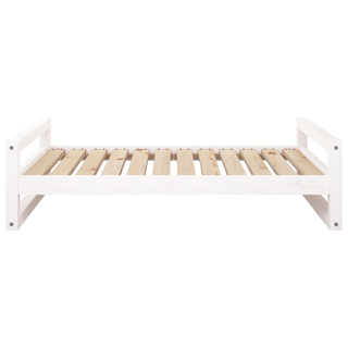 vidaXL Dog Bed White 105.5x75.5x28 cm Solid Pine Wood - Giant Lobelia