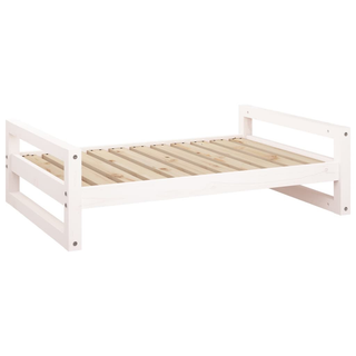 vidaXL Dog Bed White 95.5x65.5x28 cm Solid Pine Wood - Giant Lobelia