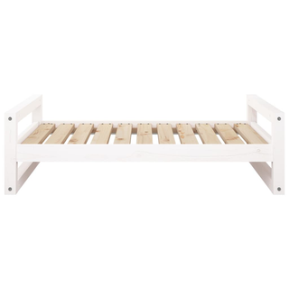 vidaXL Dog Bed White 95.5x65.5x28 cm Solid Pine Wood - Giant Lobelia