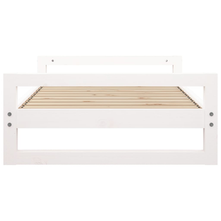 vidaXL Dog Bed White 95.5x65.5x28 cm Solid Pine Wood - Giant Lobelia