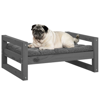 vidaXL Dog Bed Grey 65.5x50.5x28 cm Solid Pine Wood - Giant Lobelia