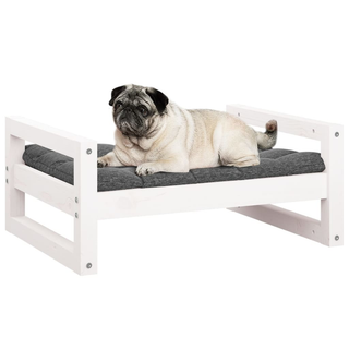 Dog Bed White 65.5x50.5x28 cm Solid Pine Wood - Giant Lobelia