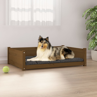 Dog Bed Honey Brown 95.5x65.5x28 cm Solid Pine Wood - Giant Lobelia