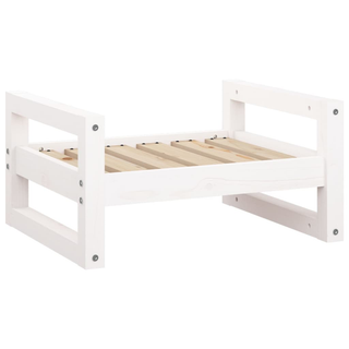 vidaXL Dog Bed White 55.5x45.5x28 cm Solid Pine Wood - Giant Lobelia