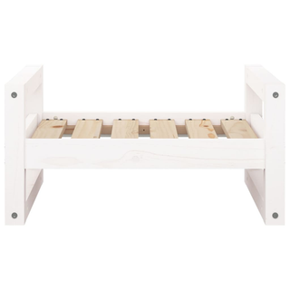 vidaXL Dog Bed White 55.5x45.5x28 cm Solid Pine Wood - Giant Lobelia