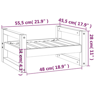 vidaXL Dog Bed White 55.5x45.5x28 cm Solid Pine Wood - Giant Lobelia