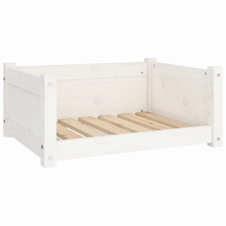 Dog Bed White 65.5x50.5x28 cm Solid Pine Wood - Giant Lobelia