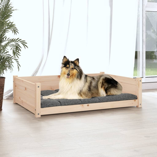 vidaXL Dog Bed 95.5x65.5x28 cm Solid Pine Wood - Giant Lobelia