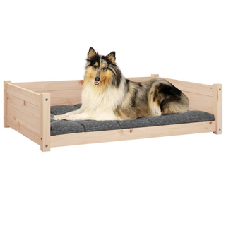 vidaXL Dog Bed 95.5x65.5x28 cm Solid Pine Wood - Giant Lobelia