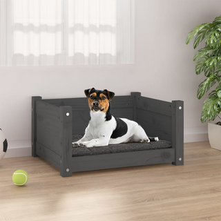 Dog Bed Grey 55.5x45.5x28 cm Solid Pine Wood - Giant Lobelia