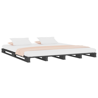 vidaXL Pallet Bed Grey 150x200 cm King Size Solid Wood - Giant Lobelia