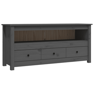 vidaXL TV Cabinet Grey - Farmhouse Style | Solid Wood Pine - Rustic and Functional - Giant Lobelia