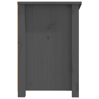 vidaXL TV Cabinet Grey - Farmhouse Style | Solid Wood Pine - Rustic and Functional - Giant Lobelia