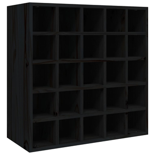 Wine Cabinet Black 56x25x56 cm Solid Wood Pine - Giant Lobelia