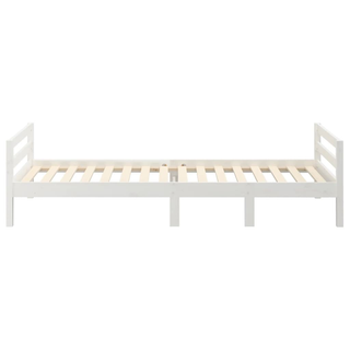 Bed Frame White 75x190 cm 2FT6 Small Single Solid Wood Pine - Giant Lobelia