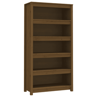 Book Cabinet Honey Brown | Solid Wood Pine | 80x35x154 cm - Giant Lobelia