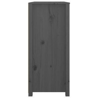 Side Cabinet Grey 100x40x90 cm Solid Wood Pine - Giant Lobelia