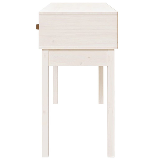 Console Table White 114x40x75 cm Solid Wood Pine - Giant Lobelia