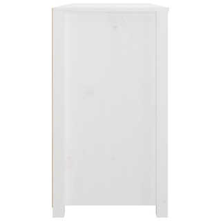 Side Cabinet White 100x40x72 cm Solid Wood Pine - Giant Lobelia