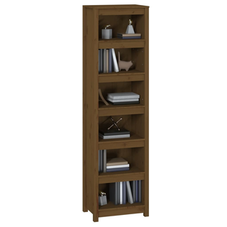 Book Cabinet Honey Brown - Solid Wood Pine | Ample Storage Space | Versatile Shelf - Giant Lobelia