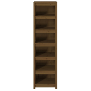 Book Cabinet Honey Brown - Solid Wood Pine | Ample Storage Space | Versatile Shelf - Giant Lobelia