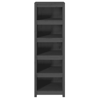 Book Cabinet Grey - Solid Wood Pine - Organize and Showcase Your Collection | 50x35x154 cm - Giant Lobelia