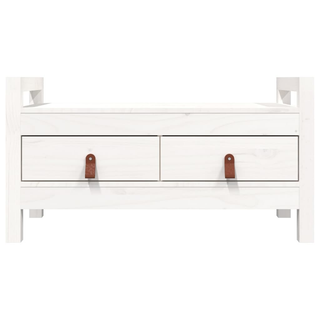 vidaXL Hall Bench White 80x40x43 cm Solid Wood Pine - Giant Lobelia