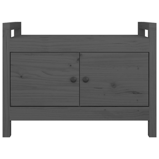 vidaXL Hall Bench Grey 80x40x60 cm Solid Wood Pine - Giant Lobelia