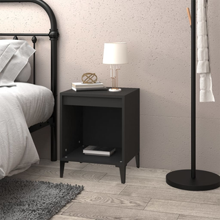 Bedside Cabinet Black 40x35x50 cm - Giant Lobelia