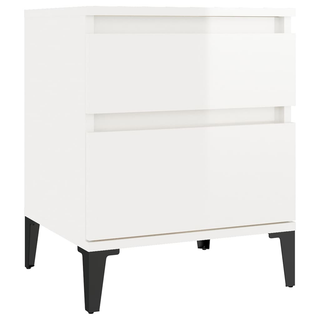 vidaXL Bedside Cabinet High Gloss White 40x35x50 cm - Giant Lobelia