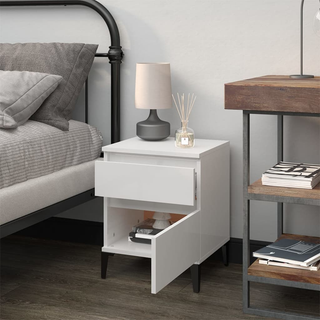 vidaXL Bedside Cabinet High Gloss White 40x35x50 cm - Giant Lobelia