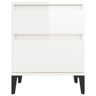 vidaXL Bedside Cabinet High Gloss White 40x35x50 cm - Giant Lobelia