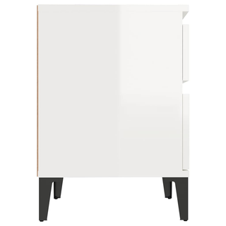 vidaXL Bedside Cabinet High Gloss White 40x35x50 cm - Giant Lobelia