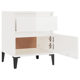 vidaXL Bedside Cabinet High Gloss White 40x35x50 cm - Giant Lobelia