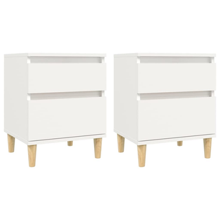 Bedside Cabinets 2 pcs White 40x35x50 cm - Giant Lobelia