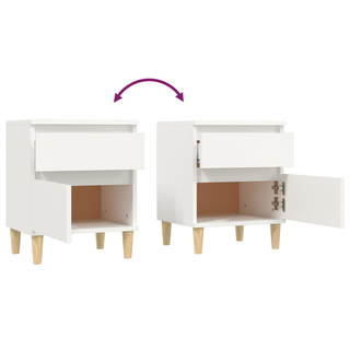 Bedside Cabinets 2 pcs White 40x35x50 cm - Giant Lobelia