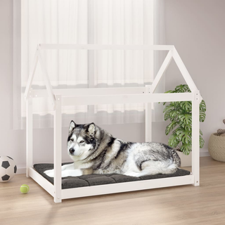 vidaXL Dog Bed White 111x80x100 cm Solid Wood Pine - Giant Lobelia