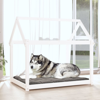 vidaXL Dog Bed White 111x80x100 cm Solid Wood Pine - Giant Lobelia