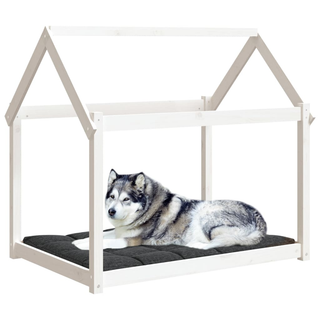 vidaXL Dog Bed White 111x80x100 cm Solid Wood Pine - Giant Lobelia