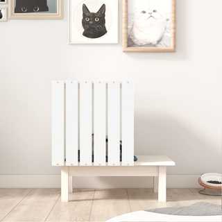 Cat House White 60x36x60 cm Solid Wood Pine - Giant Lobelia