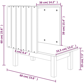 Cat House White 60x36x60 cm Solid Wood Pine - Giant Lobelia