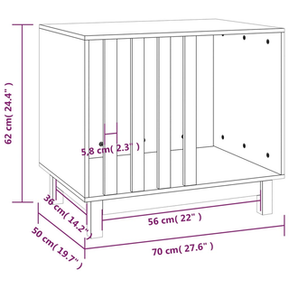 vidaXL Dog House 70x50x62 cm Solid Wood Pine - Giant Lobelia