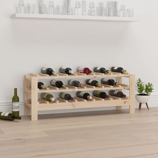 Wine Rack 109.5x30x42 cm Solid Wood Pine - Giant Lobelia