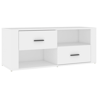 vidaXL TV Cabinet White 100x35x40 cm Engineered Wood - Giant Lobelia