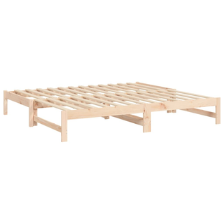 vidaXL Pull-out Day Bed 2x(75x190) cm Solid Wood Pine - Giant Lobelia